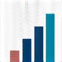 Illustration of a calculator and declining bar chart, representing tax savings and efficiency.